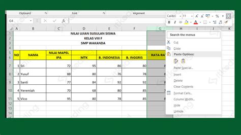 Cara Menghapus Kolom Atau Baris Di Excel