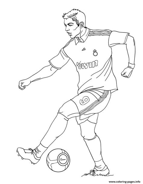 Cristiano Ronaldo Real Madrid Soccer Coloring Pages Printable