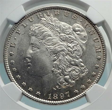 1897 United States Of America Silver Morgan Us Dollar Coin Eagle Ngc Ms