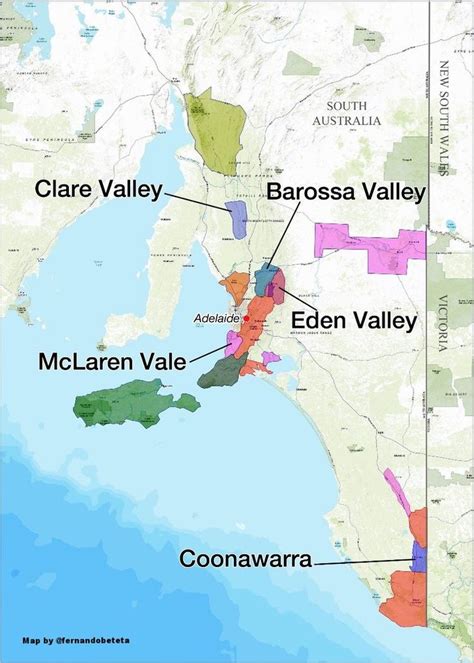 Australia South Australia Wine Map Australia Wine Wine Region Map