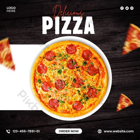 Food Menu Pizza Instagram Social Media Post Design Web Banner Template