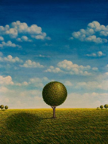 Single Tree Painting By Daniel Tousignant Fine Art America