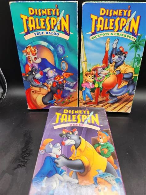 Walt Disney Home Video Tale Spin Volume 2 4 7 Vhs Video Lot Talespin