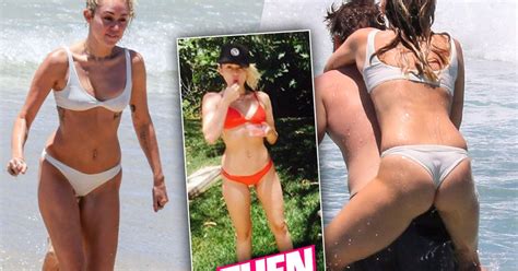 See Photos Of Miley Cyrus Showing Off New Curves In A Bikini