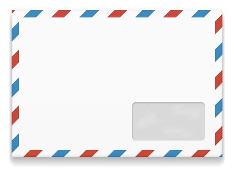 Premium Vector Blank Envelope Template International Mail Paper Package