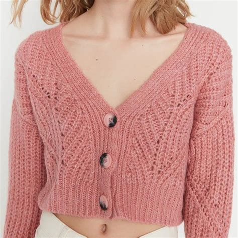 Knitted Crop Sweater Etsy