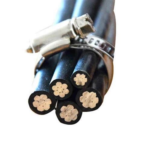 Black Aerial Electrical Cable Overhead Electric Cables For Power Supply
