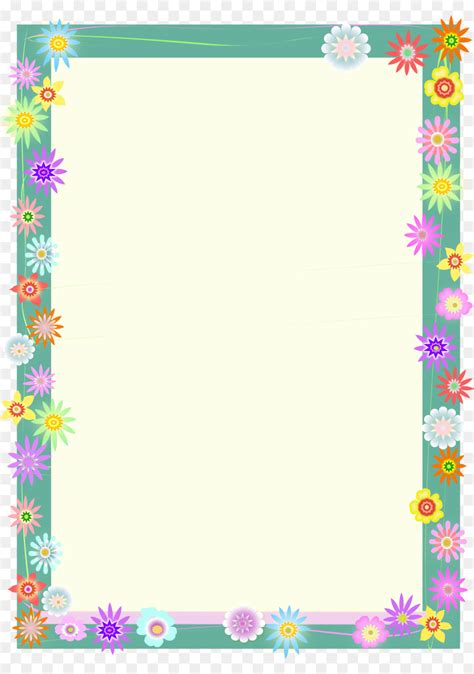 Handmade Flower Border Design For A4 Size Paper Get Images Four