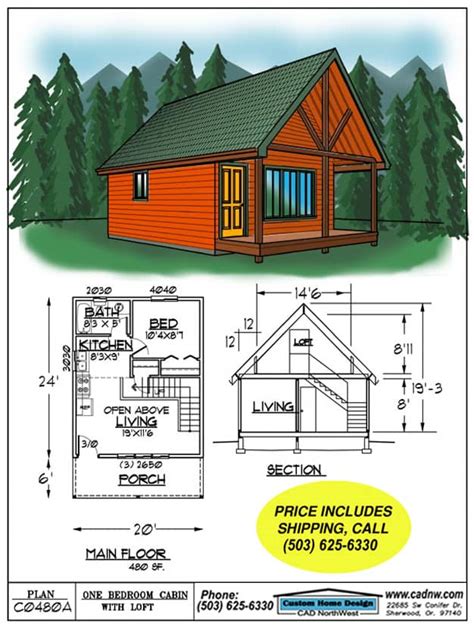 Small Cabin Plans With Loft And Porch House Design Ideas