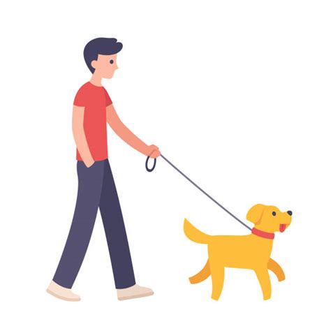 Clip Art Of A Dog Walking Illustrations Royalty Free Vector Graphics