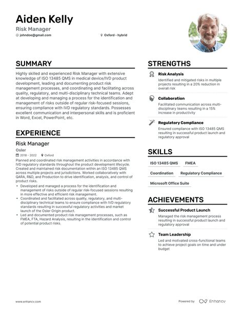5 Risk Manager Resume Examples And Guide For 2023