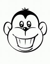 Coloring Pages Face Monkey Funny Faces Smile Clipartbest Az Printable Comments Popular Coloringhome sketch template