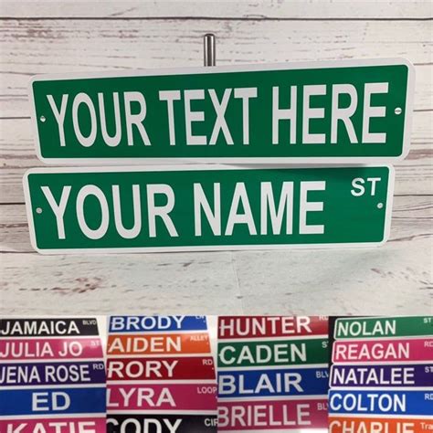 Custom Name Your Text Street Road Mini Metal Sign Etsy Canada