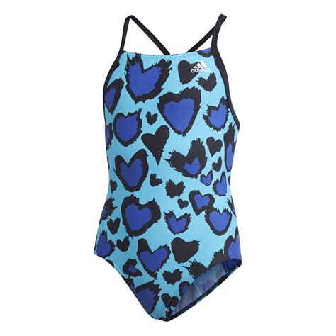 Adidas Girls Heart Graphic Swimsuit Sport From Excell Uk