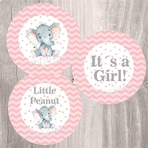 Pink baby elephant baby shower party supplies. Elephant Baby Shower Printable Centerpieces Instant ...