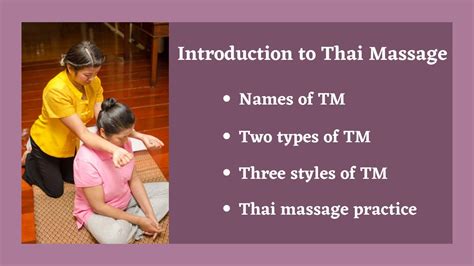 Introduction To Thai Massage Youtube