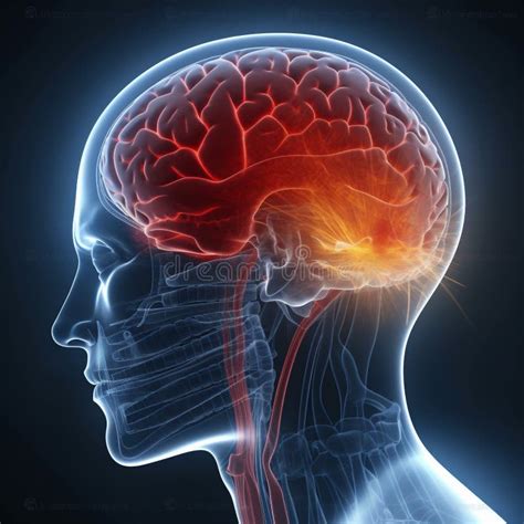 Red Head Pain X Ray Headache Medicine Medical Anatomy Blue Brain