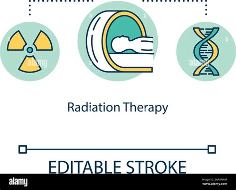 Radiation Therapy Concept Icon Cancer Treatment Idea Thin Line