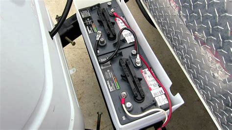 6 Volt Golf Cart Battery Installation On Rv Youtube