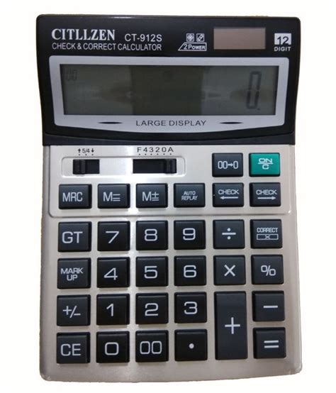 Citllzen Ct 912s Check And Correct Desktop Calculator Size7 In5in