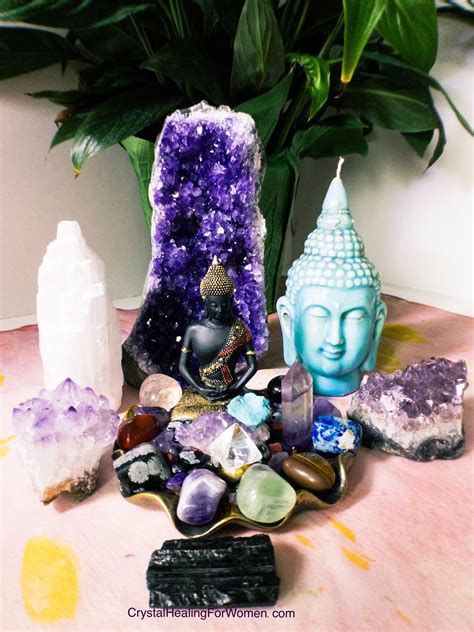 Amethyst Buddha Bliss Crystal Altar. For a peaceful beautiful home