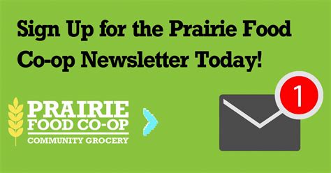 Newsletter Sign Up Prairie Food Co Op Community Grocery