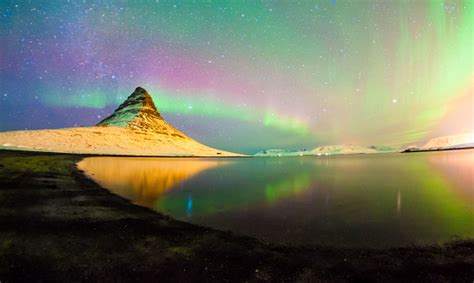 Colorful Aurora Borealis Or Better Known As The Northern Lights And