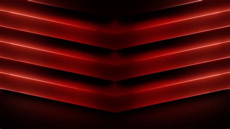 Download Wallpaper 1366x768 Lines Red Glow Dark Black Tablet