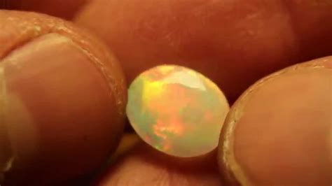 225ct Beautiful Faceted Welo Ethiopia Opal Youtube