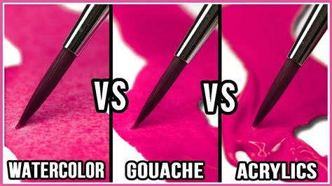 What Is The Difference Between Watercolor Gouache And Acrylic Paint