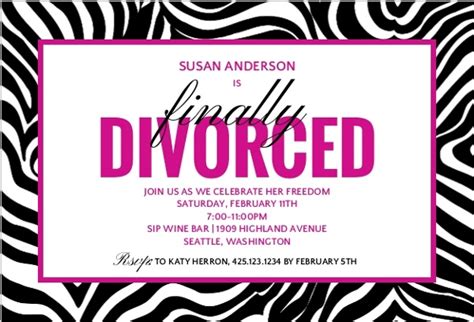 Finally Divorced Party Invitation Divorce Announcements And Invitations