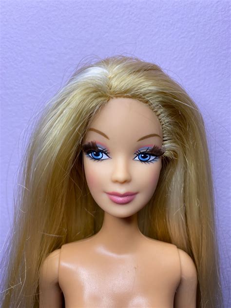 Barbie Fashion Fever Brilliant Blue Makeup Chic Nude Doll Etsy