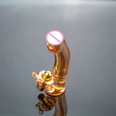 Glass Dildo With Mini Vibrator Penis Anal Beads Butt Plug Female