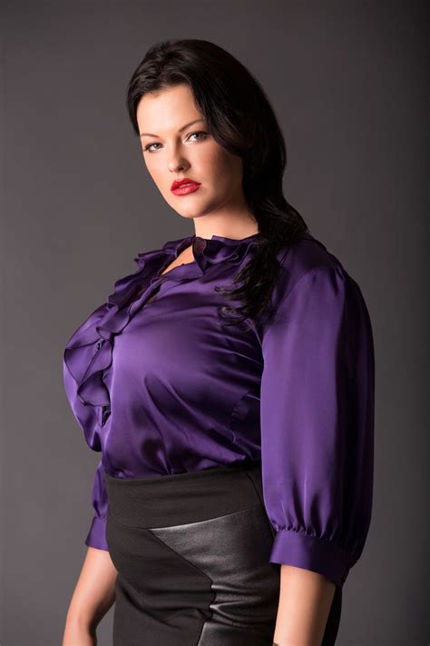 Purple Plus Size Satin Blouse Blouses For Women Beautiful Blouses
