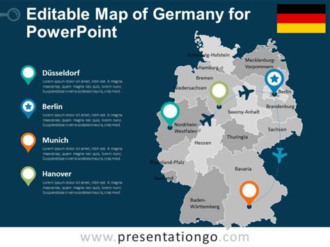 Germany Editable Powerpoint Map
