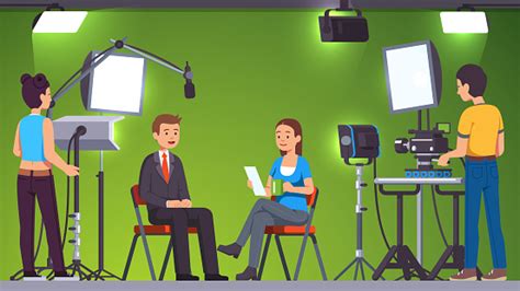 News Television Show Live Recording Broadcasting In Professional Video