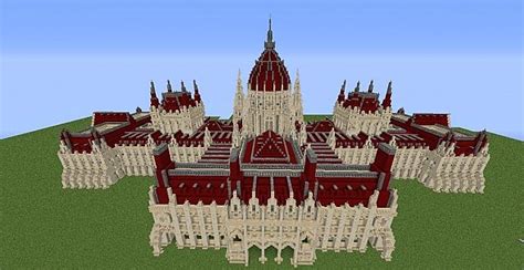 Hungarian parliament building minecraft landmark, building, building, medieval architecture png. Hungarian Parliament Minecraft Map