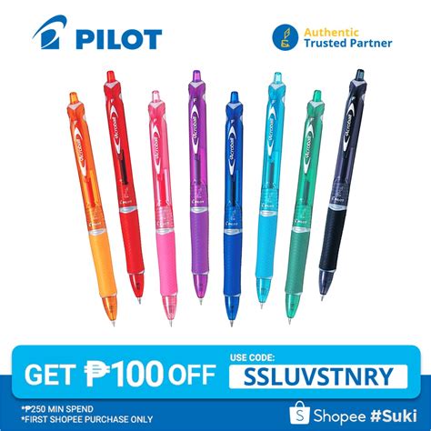 Pilot Acroball Retractable Ballpoint Pen 07 Mm Shopee Philippines