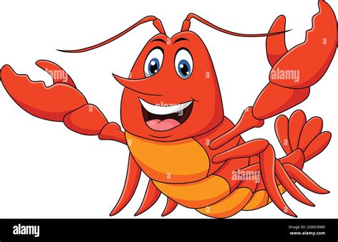 Cute Lobster Cartoon Vector Illustration Stock Vector Image Art Alamy