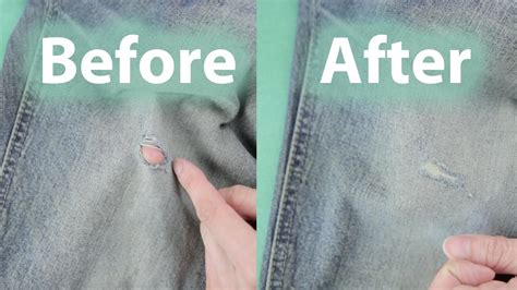 How To Fix A Hole In Your Jeans Youtube
