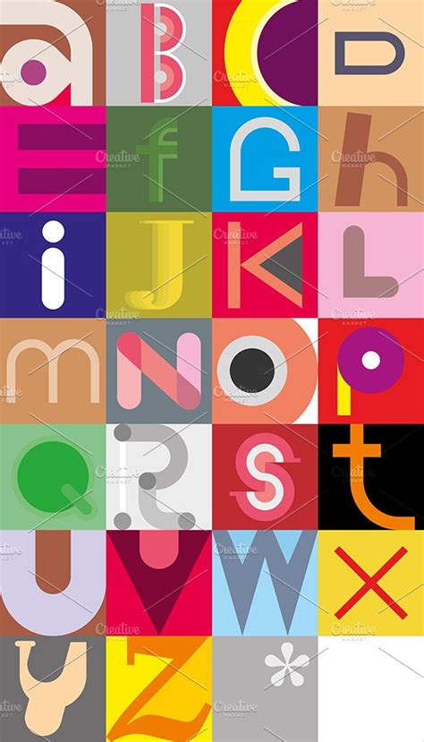 Alphabet Letters Custom Designed Illustrations ~ Creative Market