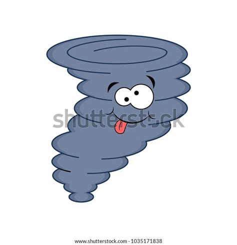 Cute Cartoon Tornado Vector Illustration Nornado 스톡 벡터로열티 프리 1035171838