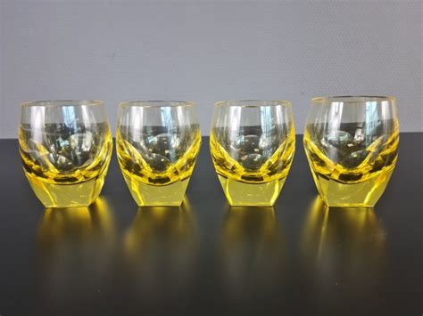 Moser Drinking Glasses Set Of 4 Crystal Yellow Catawiki