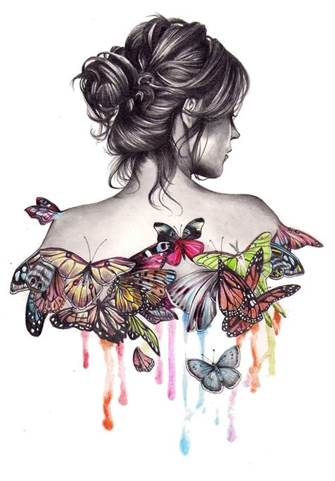 Butterfly Woman Art Drawings Art Drawings Art