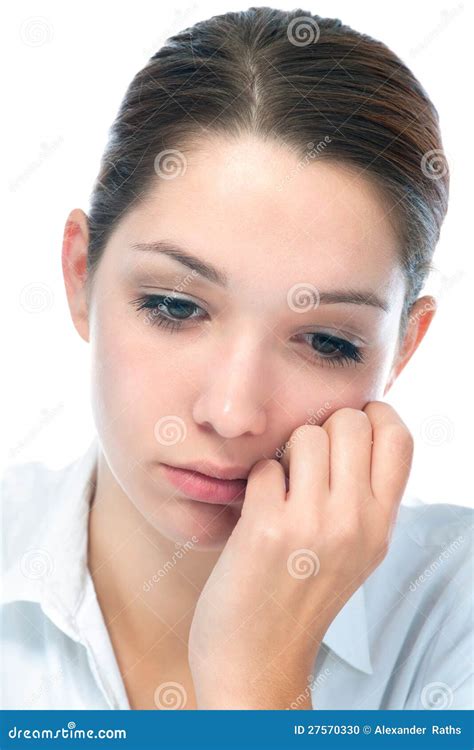 Young Woman With Sad Expression Stock Photo Image Of Sadness