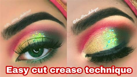 Easy Cut Crease Eye Makeup Tutorial Colorful Cut Crease Eye Makeup