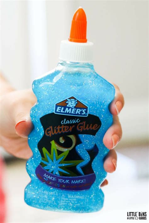How To Make Slime With Glitter Glue Little Bins For Little Hands