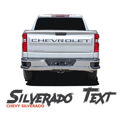 Chevy Silverado Tailgate Decals Rear Tail Gate Text Name Chevrolet