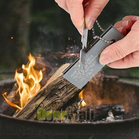 Magnesium Block Flint Fire Starter Striker Firestarter Lighter Survival