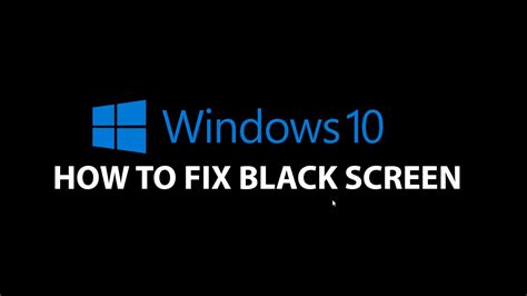 How To Solve Black Screen Problem On Windows 10 Latest Update